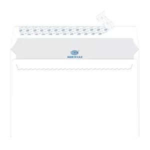 FIS White Envelopes Peel & Seal, Right Window, Security Cut, Inner Print, Pack of 50 Pcs. C5 (162 X 229 mm), 100 GSM - FSWE1026PRSI50