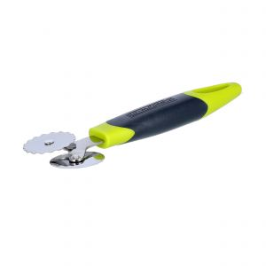 Royalford Double Wheel Pizza Cutter Wheel With Abs Handle - Stainless Steel - Black