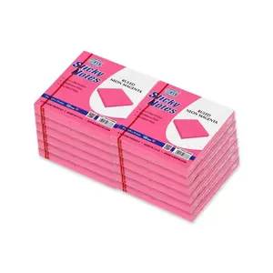 FIS Sticky Note Pad, 3X3 inches, Pack of 12, Ruled Neon Magenta -FSPO3X3RNMG