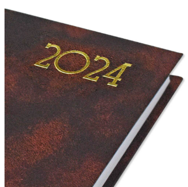 FIS Diary 2024 English (Saturday & Sunday Combined) A5, Brown - FSDI90E24BR