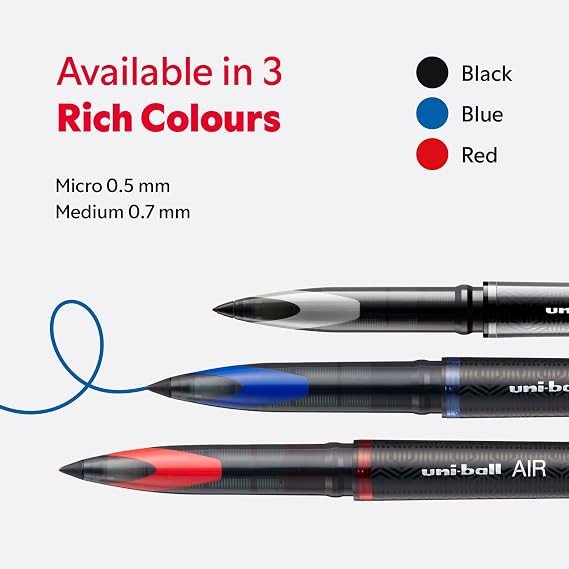 Uni-Ball UBA-188-M Roller Ball Pen Air-Tip 0.28-0.5mm, Black