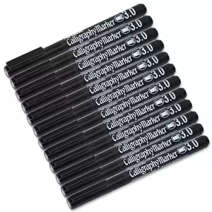 Artline Calligraphy Marker Pack of 12 Black 3.0mm - ARMKEK-813BK