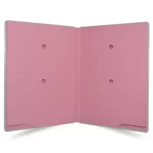 FIS Signature Book, Italian PU Material Cover with Window, 18 Sheets with Gift Box, Grey Color, 240 x 340 mm - FSCL18223W