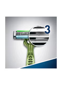 3-Piece Comfort Gel Sensitive Razor Green