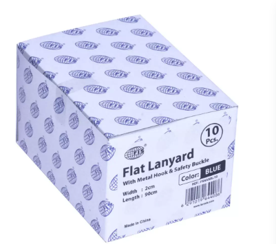 10-Piece FIS Lanyard Blue with Metal Hook & Safety Buckle, 2X90cm - FSNASBL/10