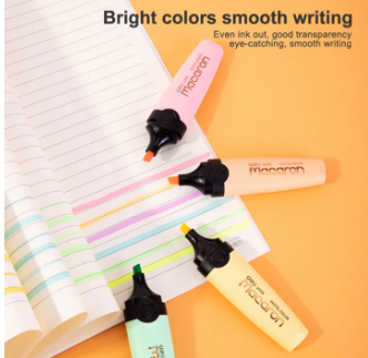 Deli Highlighter Pen Set Macaron Pastel For School Supplies 12Pcs EU356