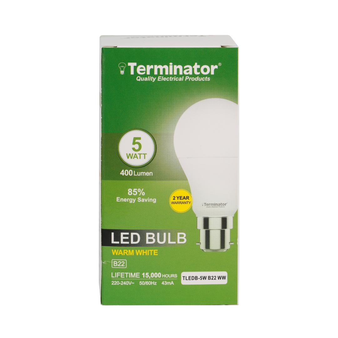 LED Bulb 5W Warm White B22