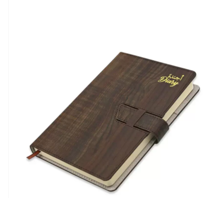 Fis 2023 A5 Diary Arabic English Vinyl Hard Sewn Cover Chocolate -FSDI80AE23CH