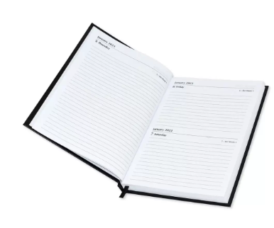 FIS Diary 2023 English (Friday & Saturday Combined) A5, Blue - FSDI91E23BL