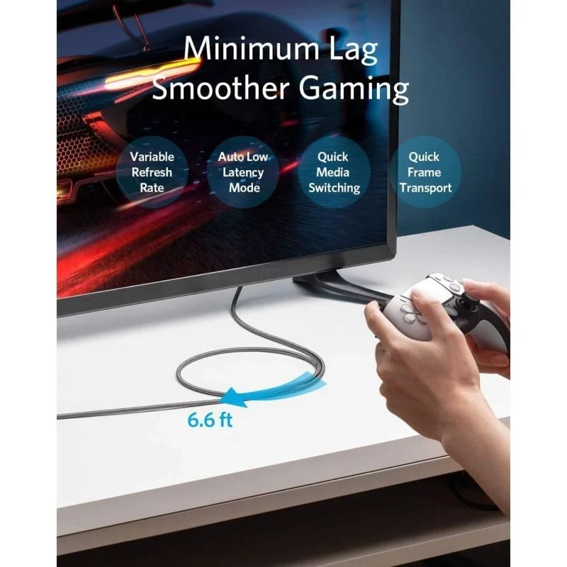 Anker HDMI 2.1 Cable 6.6 ft Black