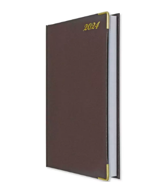 FIS Executive Daily Diary 2024 (English) Chocolate - FSDI88E24CH