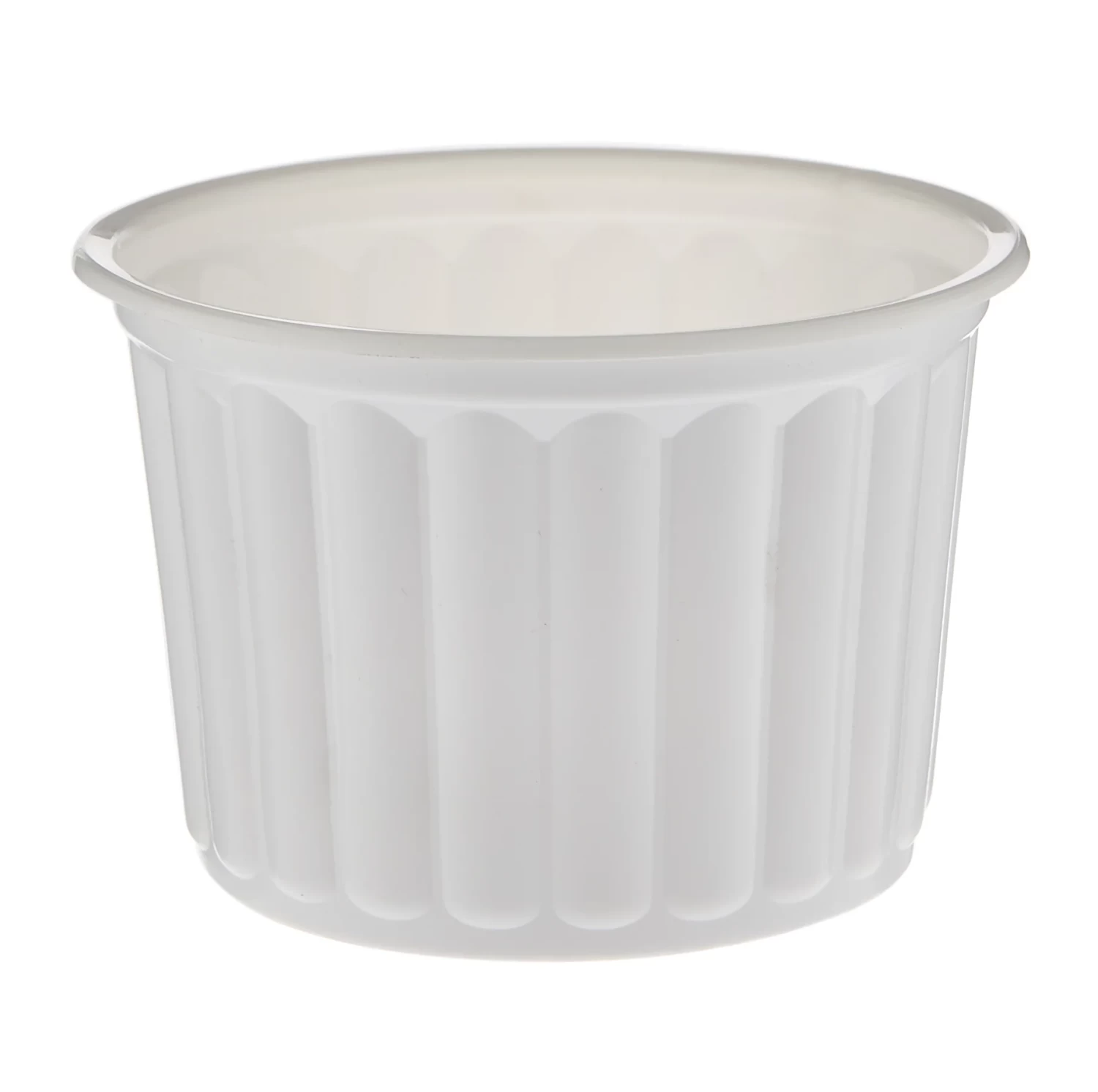 Plastic Corrugated Round Container White
