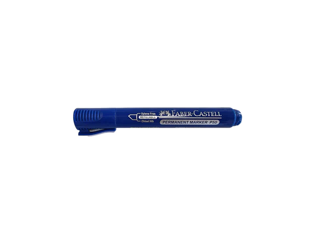 Faber Castell Permanent Marker, Chisel Tip, Blue