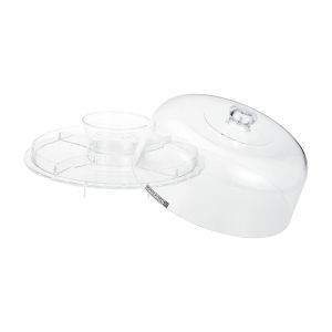 Royalford Functional Cake Stand - Acrylic - Clear - 04 L