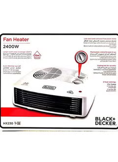 Horizontal Heater Fan, With Dual Heat Setting, 2400.0 W, HX230-B5 / HX230-B9, Black/White