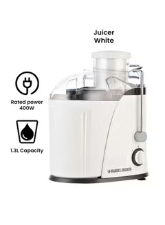 Juice Extractor with Wide Feeding Chute 1.3 L 400.0 W JE400-B5 White