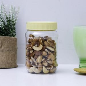 Royalford 500Ml Round Pet Jar With Cap - Plastic - Clear