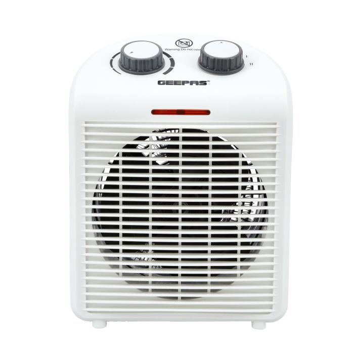 Geepas GFH28520 Fan Heater With 2 Heat Setting | Adjustable Thermostat | Cold/Warm/Hot Wind Selection | Overheat Protection | 2 Heat Settings | Power Indicator Light