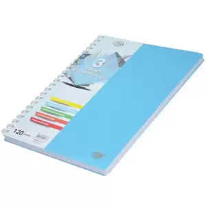 FIS 3 Subject University Books, 120 Sheets, A4 Size, Micro Perforated Pages, Blue Colour - FSUB3SPPTU