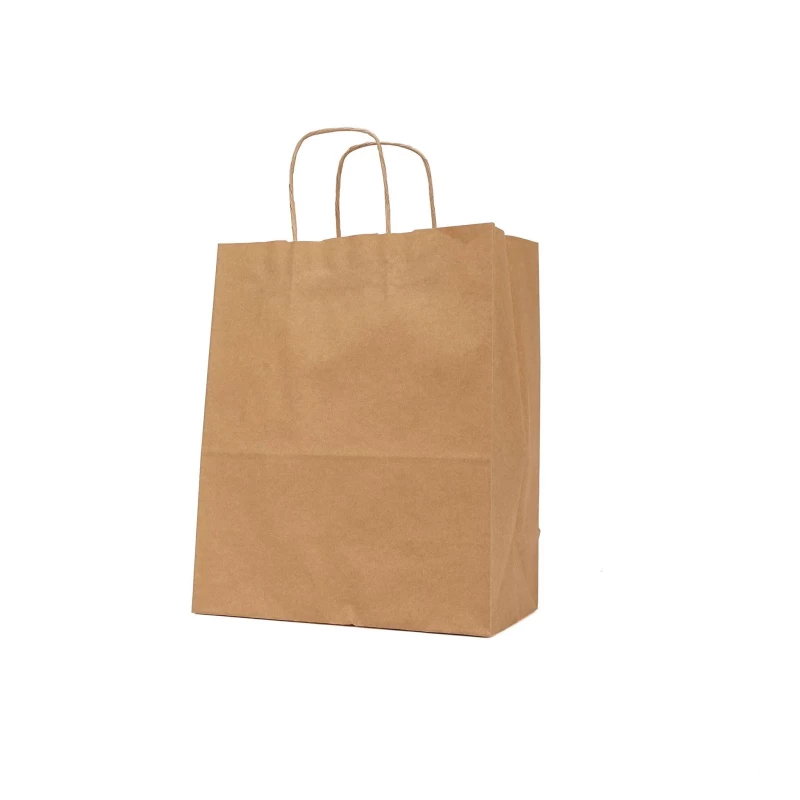 Twisted Handle Kraft Brown Paper Bag 35X32X18cm