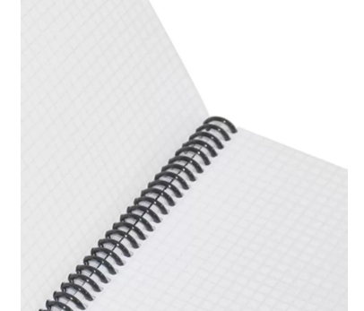 Fis Spiral Note Book, Size A4, PP Material, 5mm Square - FSNBSA45MPPBK