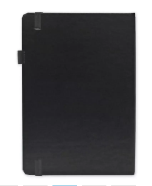 FIS Budget Planner with Elastic Pen Loop, Vinyl, Size A5, White Paper, 100 GSM, 128 Pages, Hard Cover, Round Corners, Colour Black - FSORA5BPLANVBK