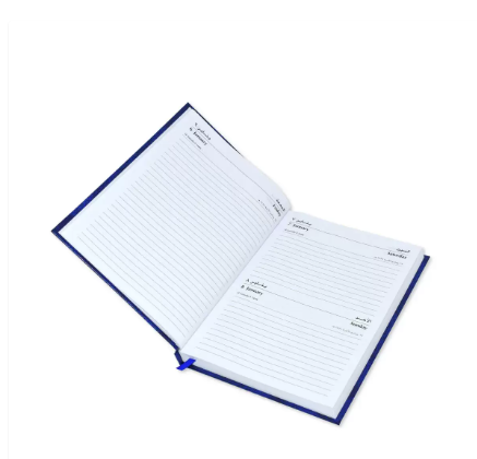 FIS Diary 2023 Arabic / English (Saturday & Sunday Combined) A5, Blue - FSDI90AE23BL