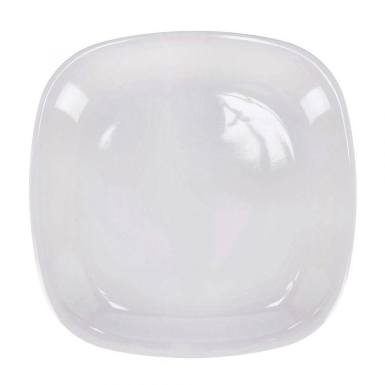 Royalford 105 Inch Opal Ware Square Plate - Opalware - White