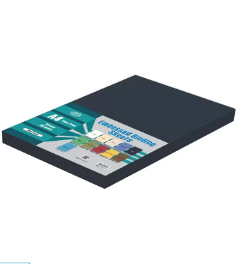 FIS Embossed Binding Sheet 230 gsm Pocket of 100 pieces - FSBDE230A4BK
