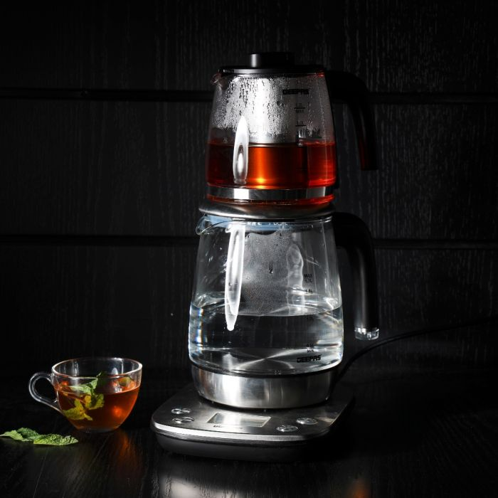 Geepas 2 In 1 Digital Tea Maker 1.7L & 1.2L - Temperature Setting With Anti-Dry & Overheat Protection | On/Off Switch With Light Indication | Stainless Steel Filter | Ideal For Tea, Coffee, Milk & Mor