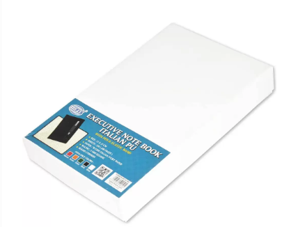 120-Sheets FIS Executive Notebook Italian PU 5mm Square, 13x21cm, Black - FSNBEX5M1321BK