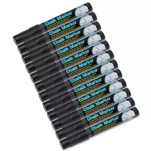 Artline Chalk Marker, Pack of 12, 4mm Color: Black - ARMKEPW-4BK