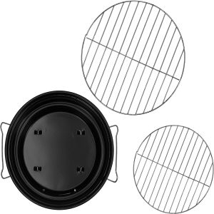 Skip to the beginning of the images gallery Royalford Round Barbeque Stands With Grill - Iron - Black