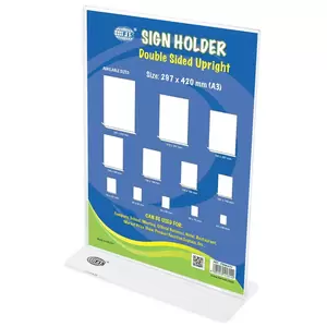 FIS Sign Holder Double Sided Vertical - A3 Size Pack of 4 Pieces -FSNAA3V-4