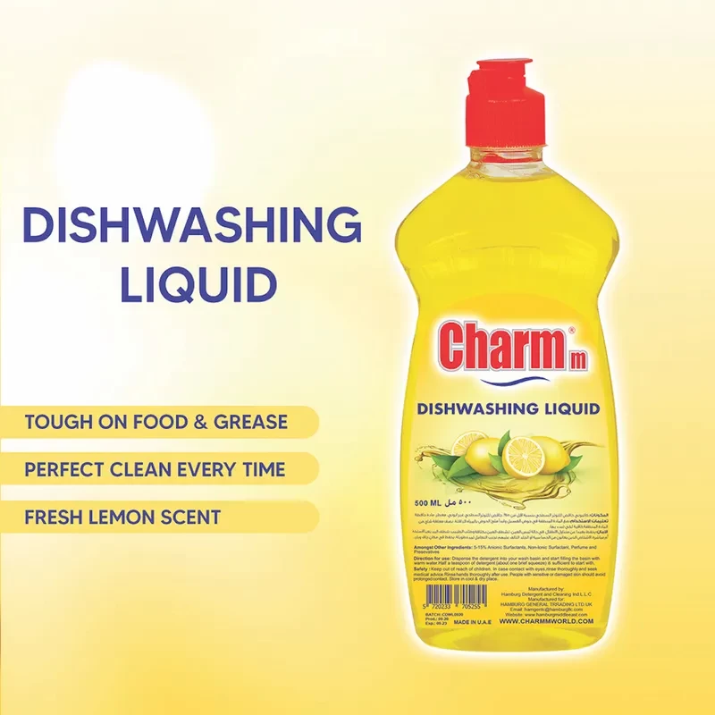 Charmm Dishwashing Liquid Lemon Pet 500 ml