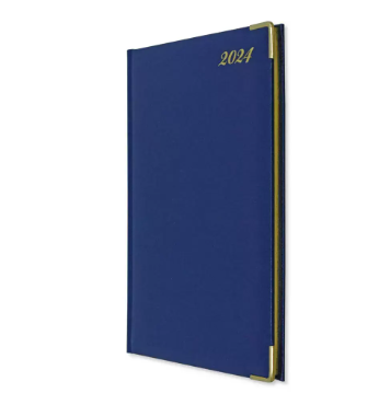 FIS Golden Executive Diary 2024 English/French (1-Week at a glance) Blue - FSDI32EG24BL