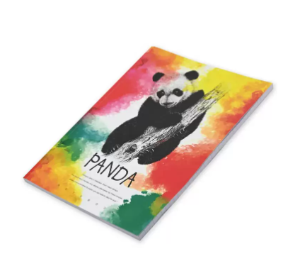 FIS Pack Of 8 Soft Cover Notebook, 96 Sheets A4 Panda Design 3 -FSNBSCA496-PAN3