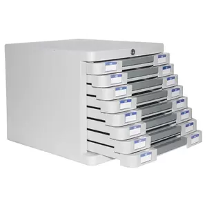 FIS File Cabinet 8-Drawers with Key Grey - FSOTUS-23BK