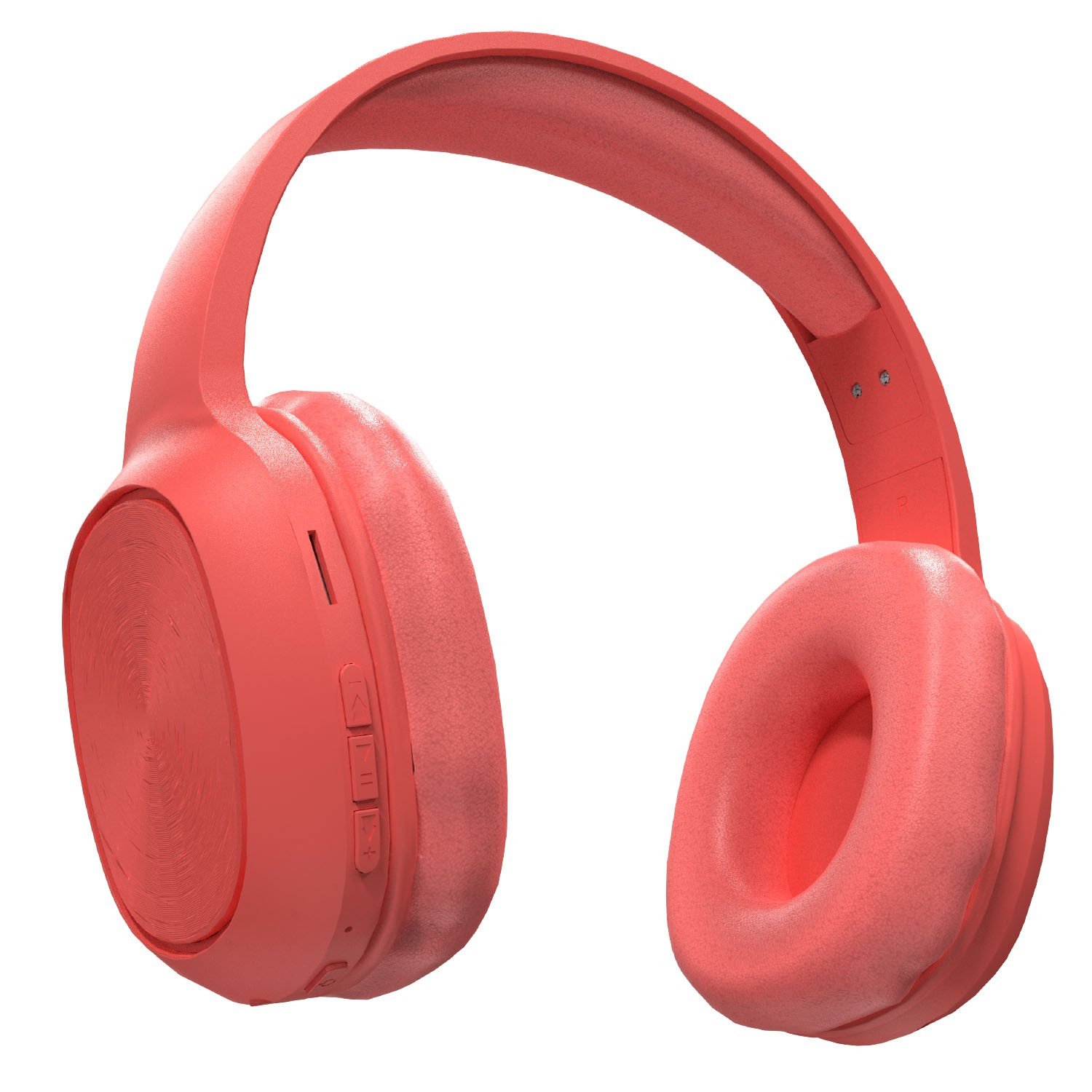 Porodo Soundtec Pure Bass FM Wireless Over-Ear Headphone - Red