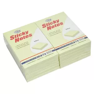 FIS Sticky Note, Yellow Colour, Size 6 x 4 Inch, 100 Sheets, Quantity per Pack 12 - FSPO64N