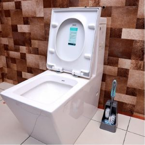 Royalford Toilet Brush With Holder - Plastic - Grey