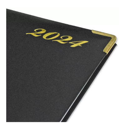 FIS A5 Diary 2024 English (1-Week at a glance) Black - FSDI78E24BK