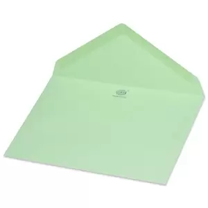 FIS Pack of 50 FIS Pastel Color Envelopes, 80 GSM, Size 120 X 185mm, Glued, Color Green