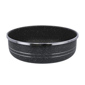 Royalford Round Baking Pan - Granite - Black - RF10095