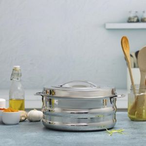 Royalford Galaxy Double Wall Hot Pot - Stainless Steel - Silver - RF10543