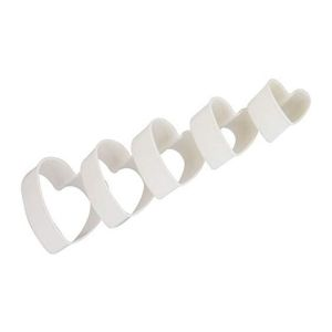 Prestige Heart Shape Pastry Cutter Set 5 Piece - Plastic - White