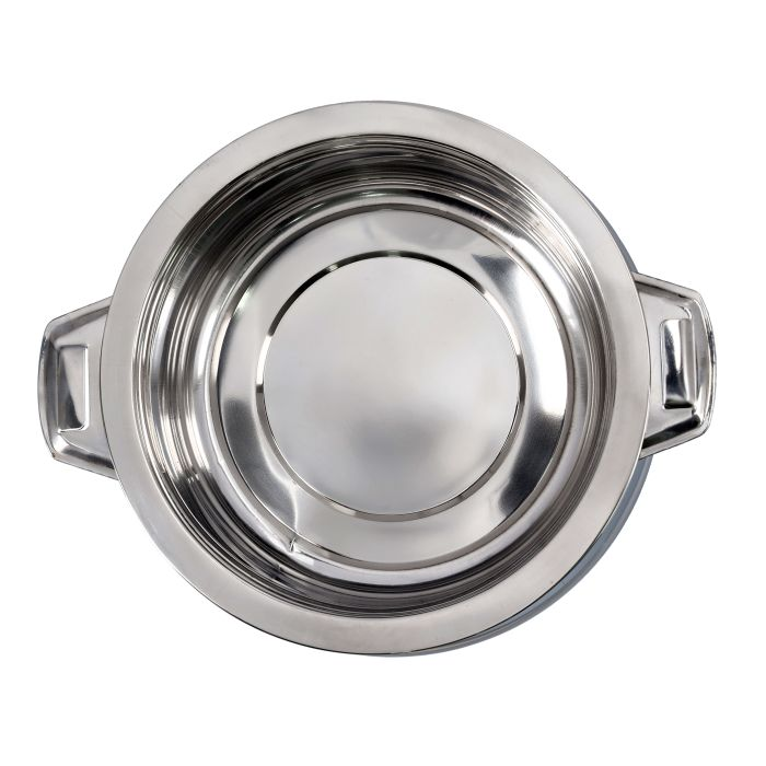 Royalford RF9718 3.5L Classic Belly SS Hot Pot - Double Wall Hot Pot | Serving Dishes With Lids | Hot Food Storage Containers & Warmers With Comfortable Handle | Storage Saver For Everyday Use