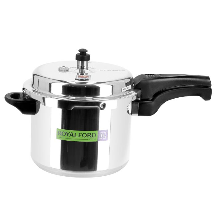 Royalford RF9705 Pressure Cooker 4 In 1 Combo Pack - Portable Evenly Heating Base Cooker, Pan & Tawa Nylon Turner Heat Resistant Handles | Non-Stick Coating | Compatible On Hot Plate, Halogen, Ceramic