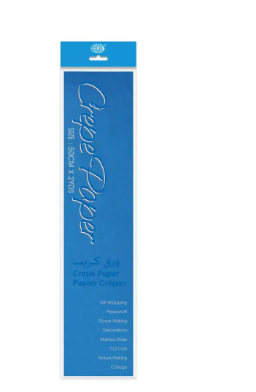 FIS Crepe Papers Tarq. Blue Color, 50cm X 2 yards Size - FSPACP22