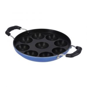 Royalford 3 Layer Granite Coated Interior 9 Pits Non Stick Panniyarakal - Aluminium - Blue